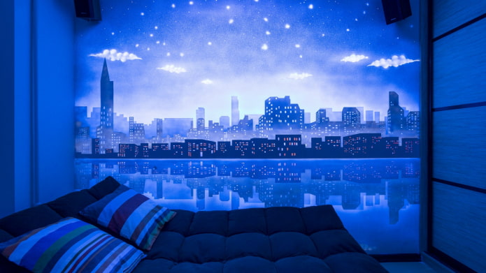 Fluorescent wallpaper