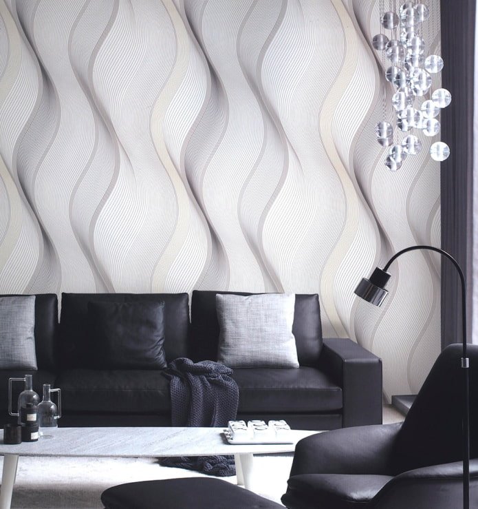 Wallpaper with a wavy print