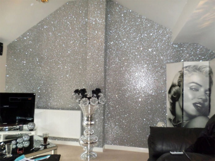 liquid wallpaper with glitter