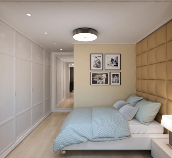 bedroom in a one-room apartment 50 sq