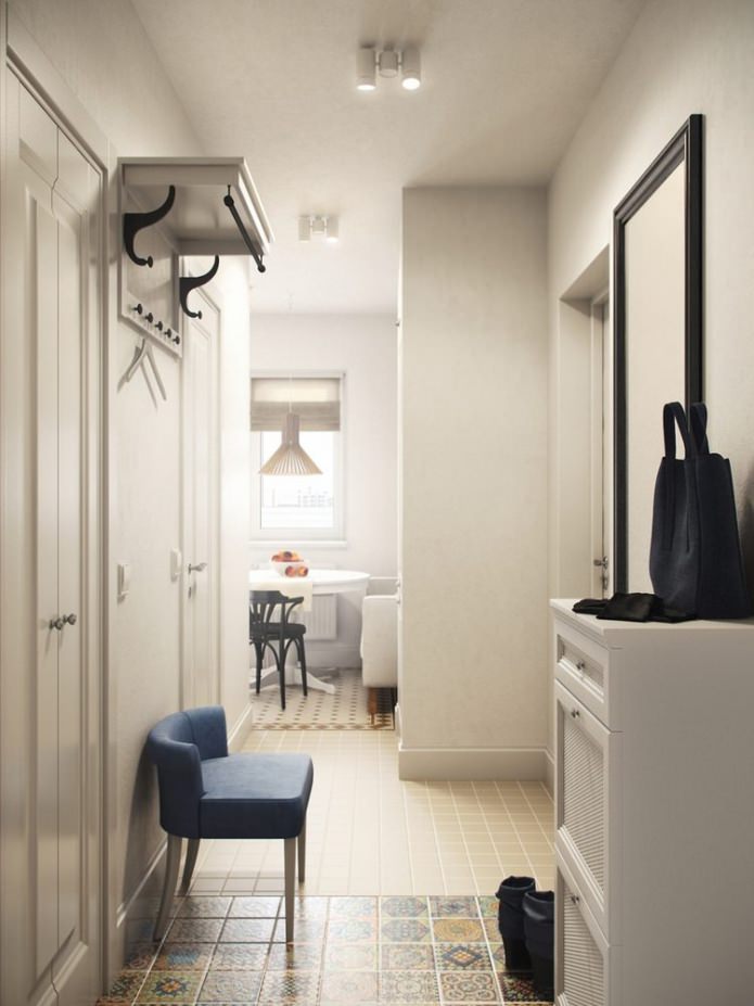 hallway in a one-room apartment