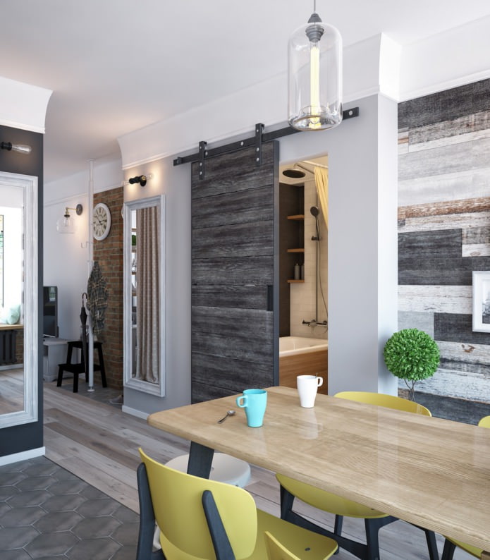 Design of a one-room apartment-swing