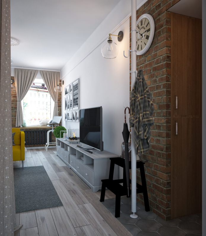 Design of a one-room apartment-swing