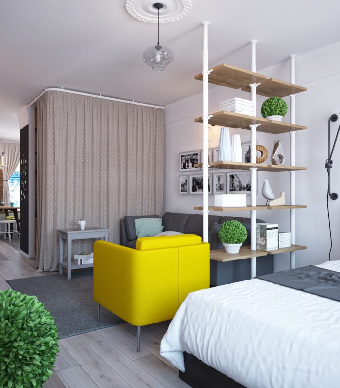 Design of a one-room apartment-swing