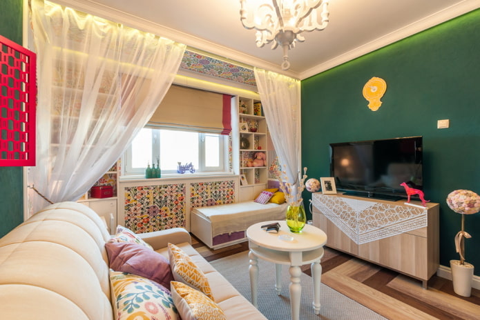 children's room in a niche in the apartment interior