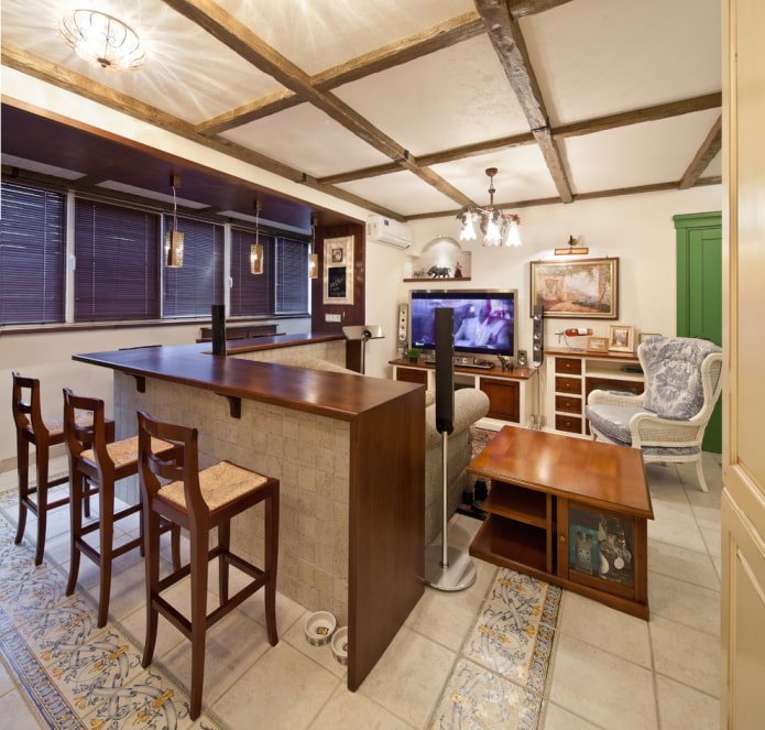 Criss-cross arrangement of beams