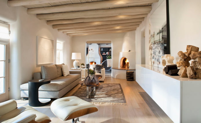 Beige ceiling beams