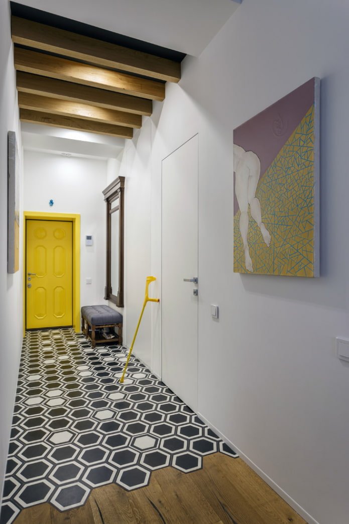 beams in the hallway
