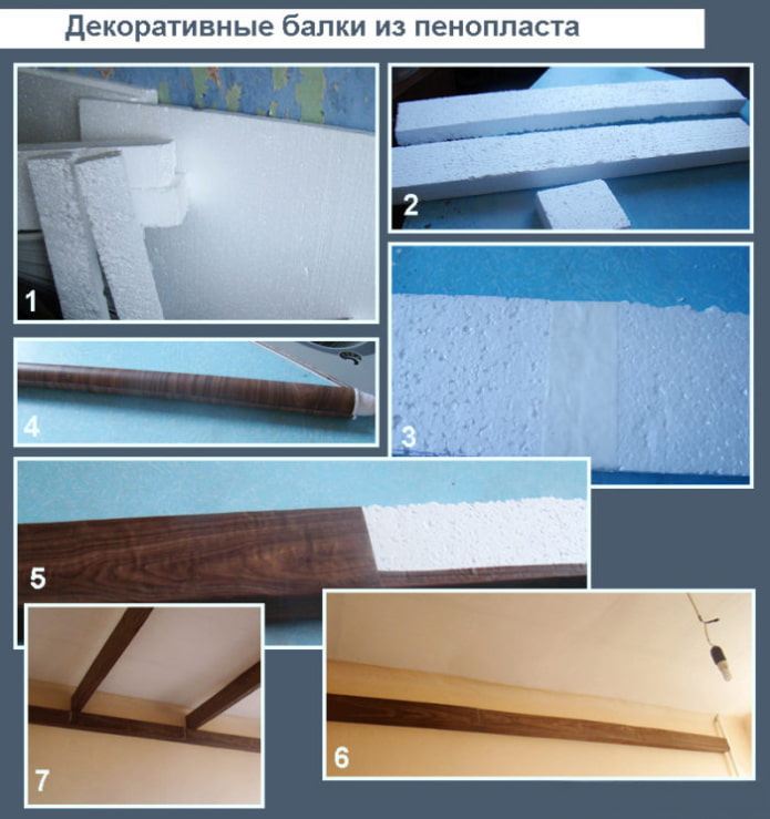 how to make decorative beams from foam