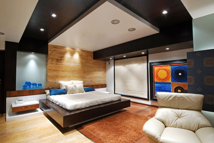 two-color ceiling in the interior