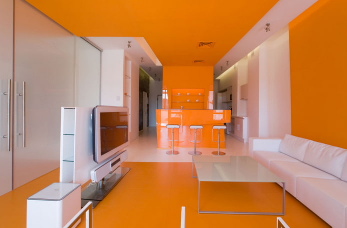 two-color ceiling in the interior