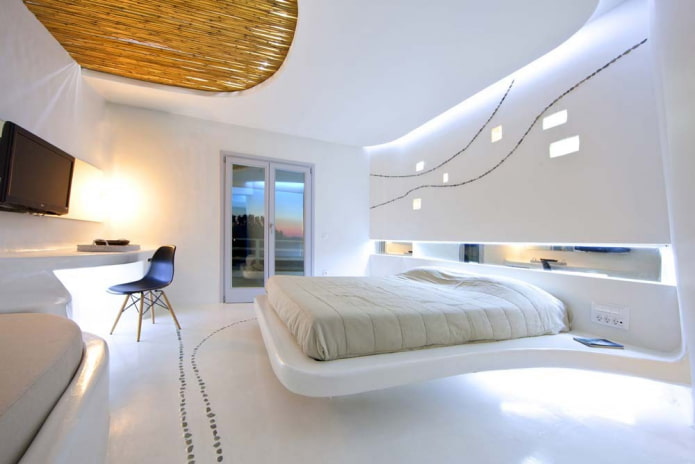 ceiling design in high-tech style
