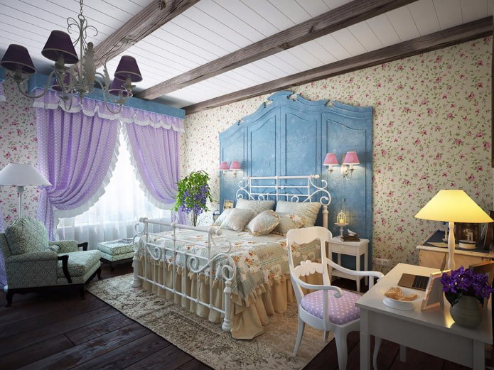 ceiling design in Provence style