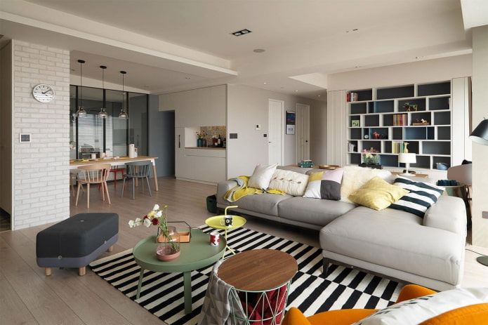 ceiling design in Scandinavian style