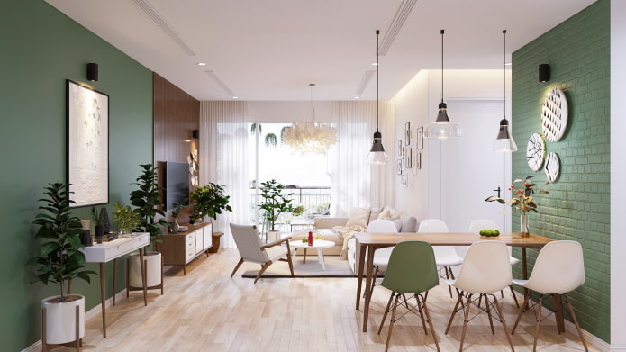 ceiling design in Scandinavian style