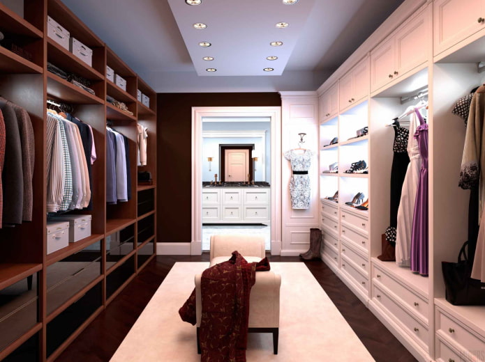 ceiling design in the dressing room