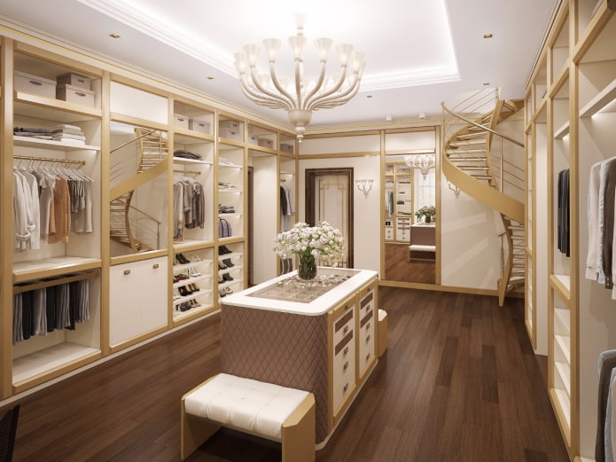 ceiling design in the dressing room