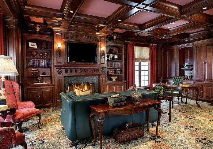 ceiling design in English style