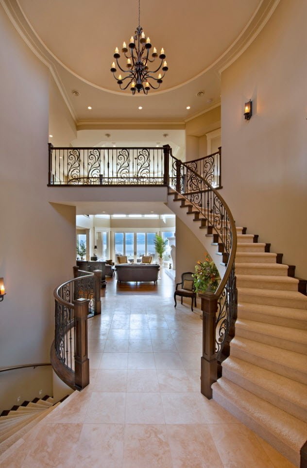 ceiling design above the stairs