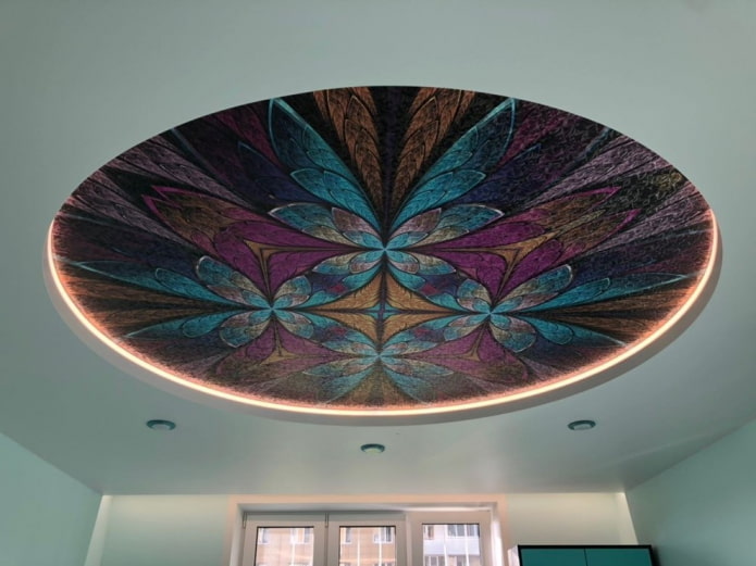 ceiling with abstract pattern