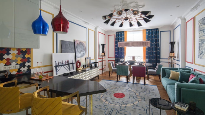 colored living room