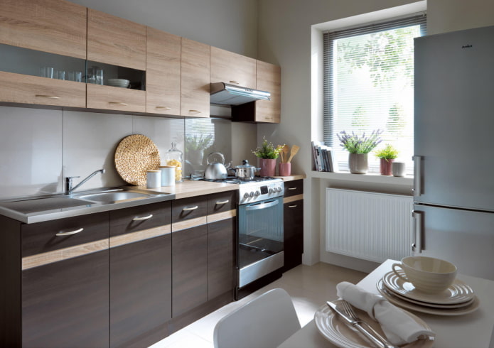 small rectangular kitchen