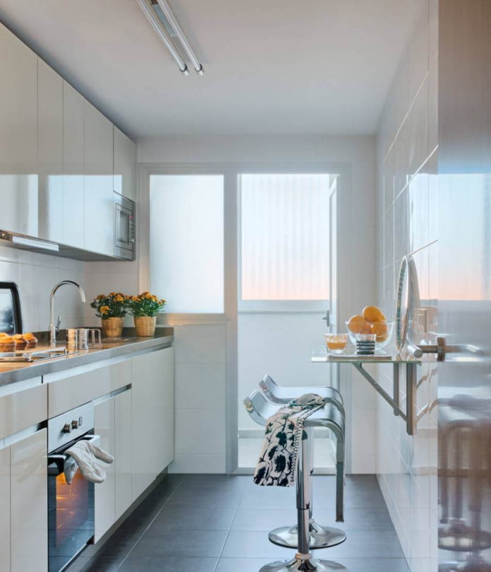small kitchen with a table