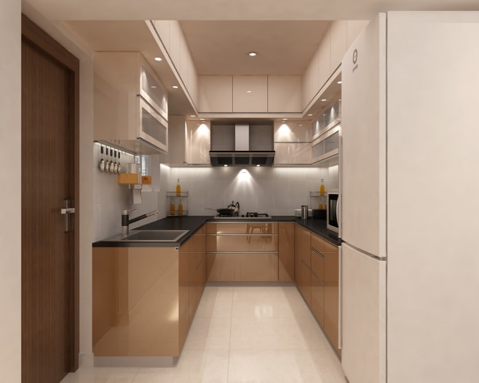 U-shaped kitchen
