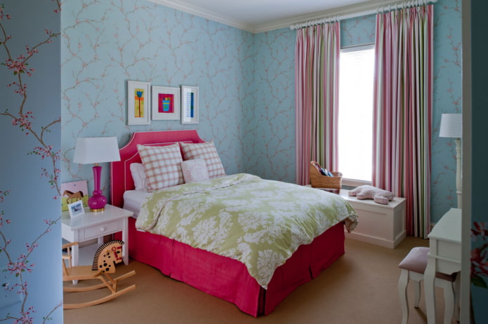 pink and blue nursery