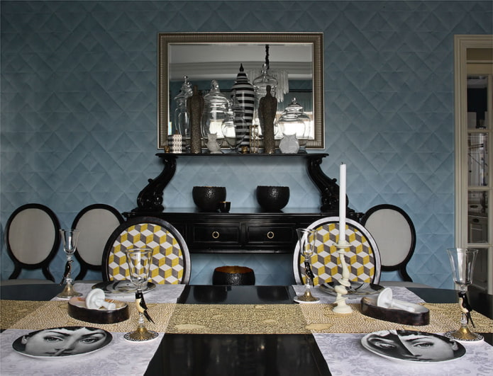 dark blue wallpaper with a pattern 