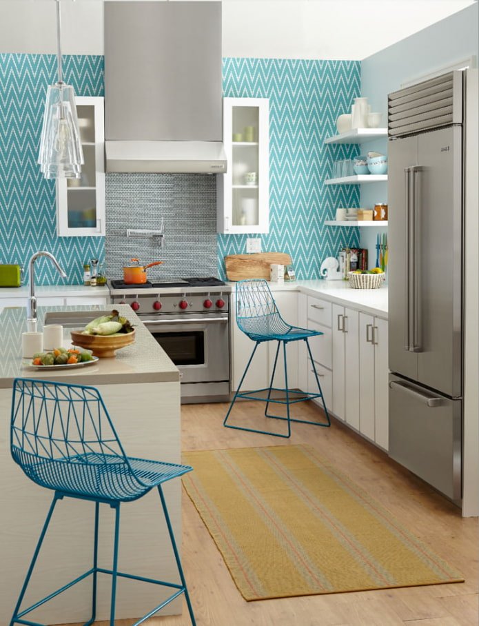 geometric pattern on wallpaper