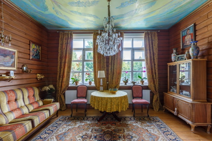 curtains in Russian style