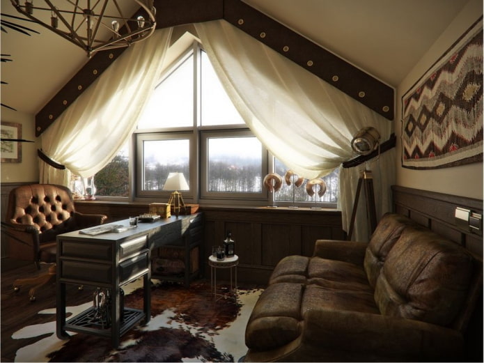 curtains on a trapezoidal window