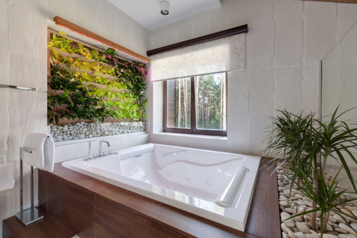 roller blinds in the bathroom