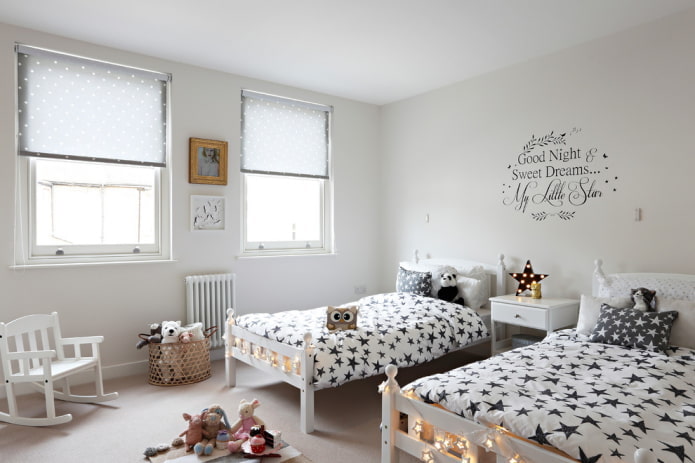 roller blinds in the Scandinavian style