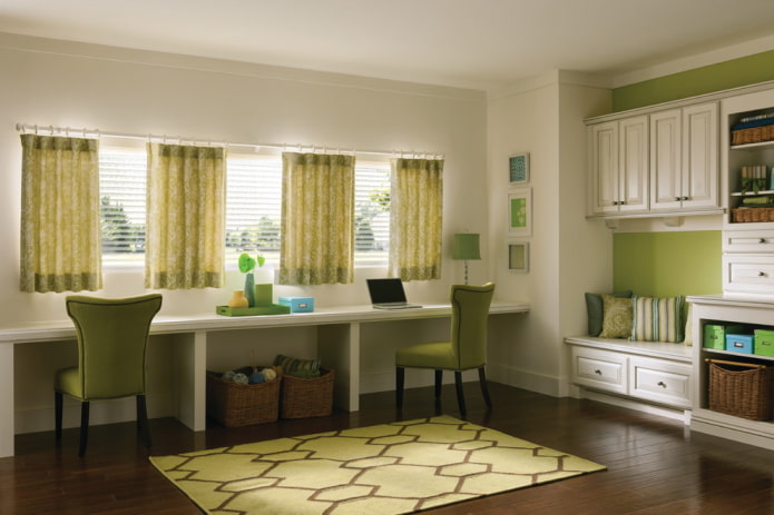 short curtains in the interior