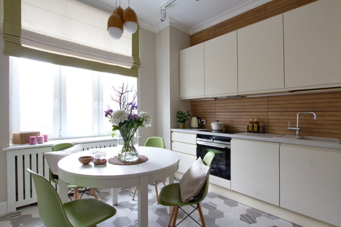 curtains with edging in the interior