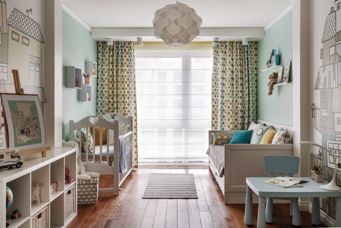 curtains on panoramic windows