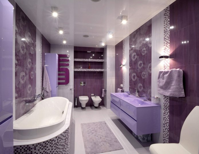 Rectangular bathroom design