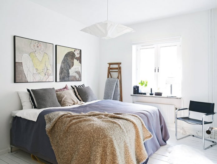 white interior with accents