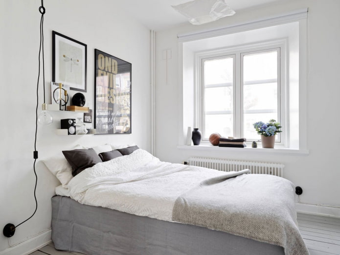 room with white walls