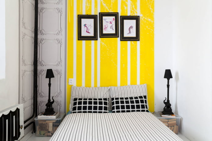Yellow headboard