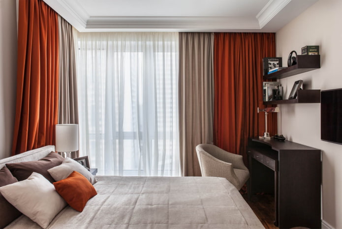 desk by the bed