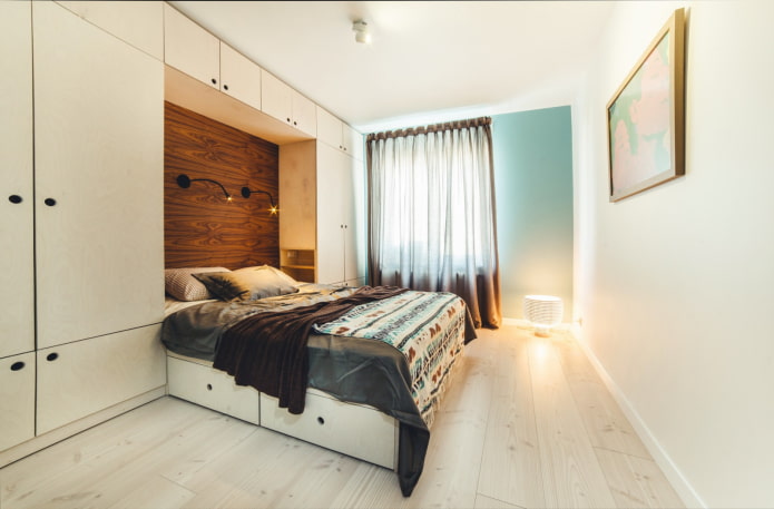 bed with drawers