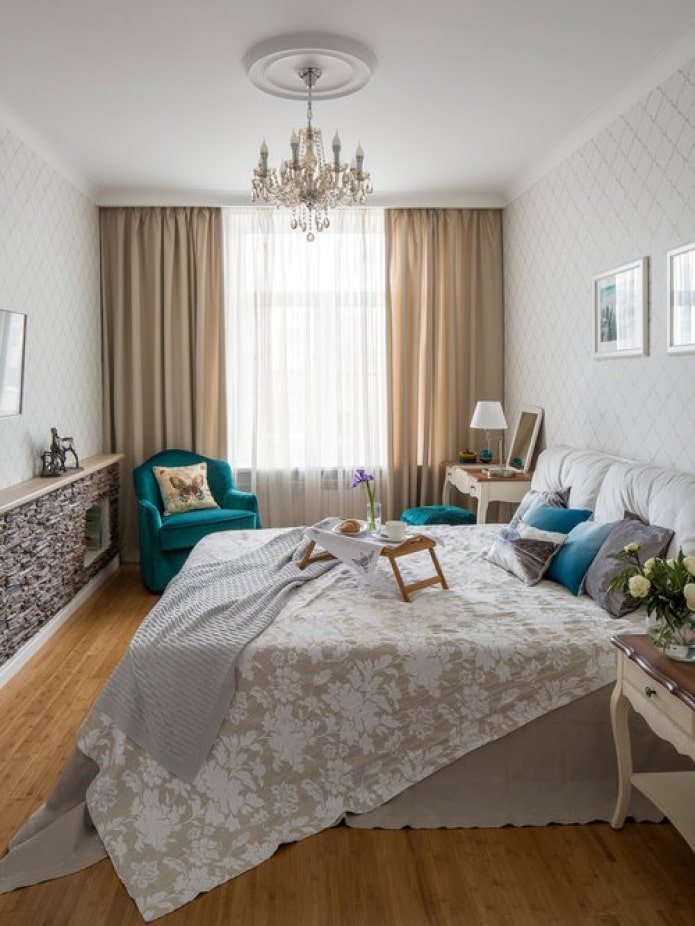 dressing table by the bed