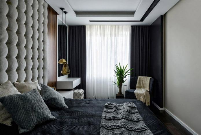 dark textiles for the bedroom