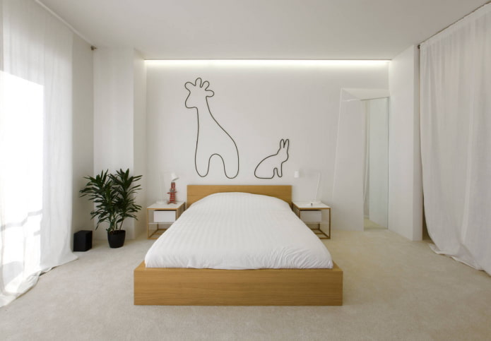 Bedroom in minimalist style