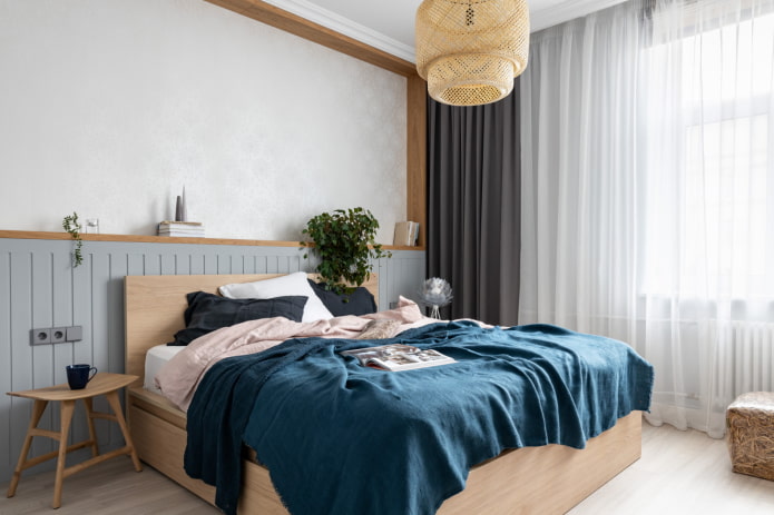 Blue and wood