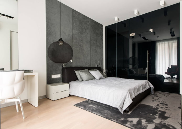 Black and white bedroom