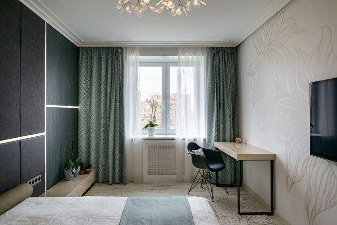Bedroom 18 sq. m in the apartment